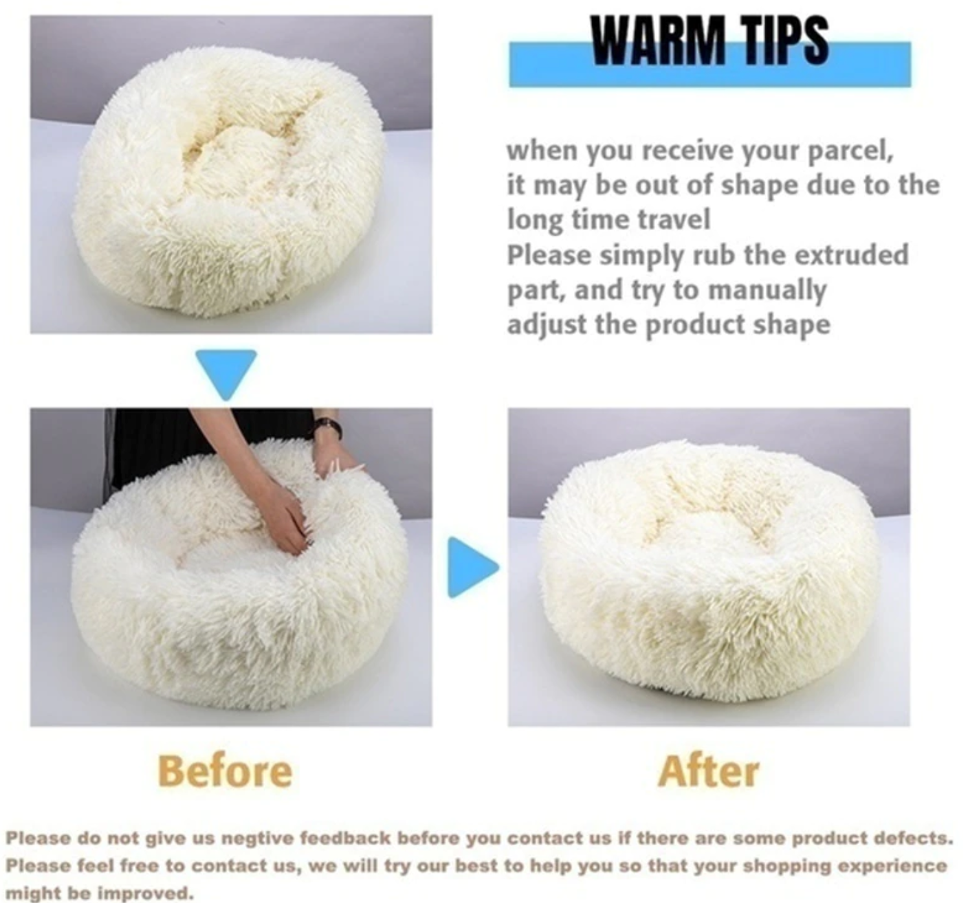 Donut Plush Pet Bed