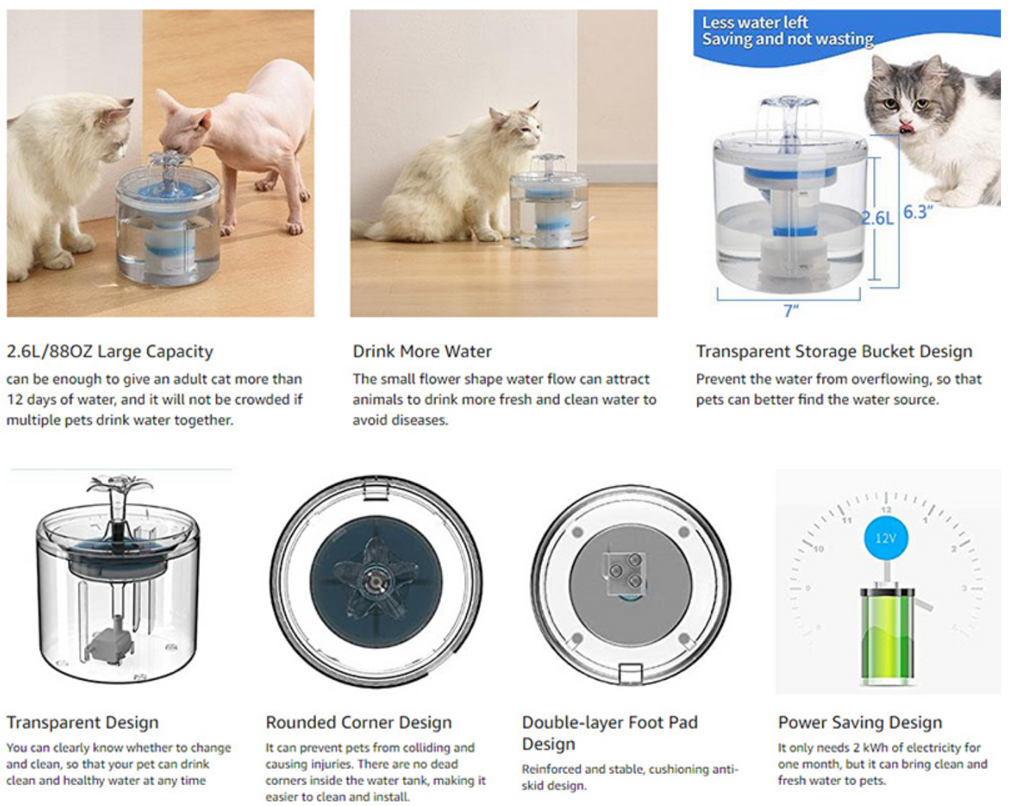 Pet Water Fountain with Sensor