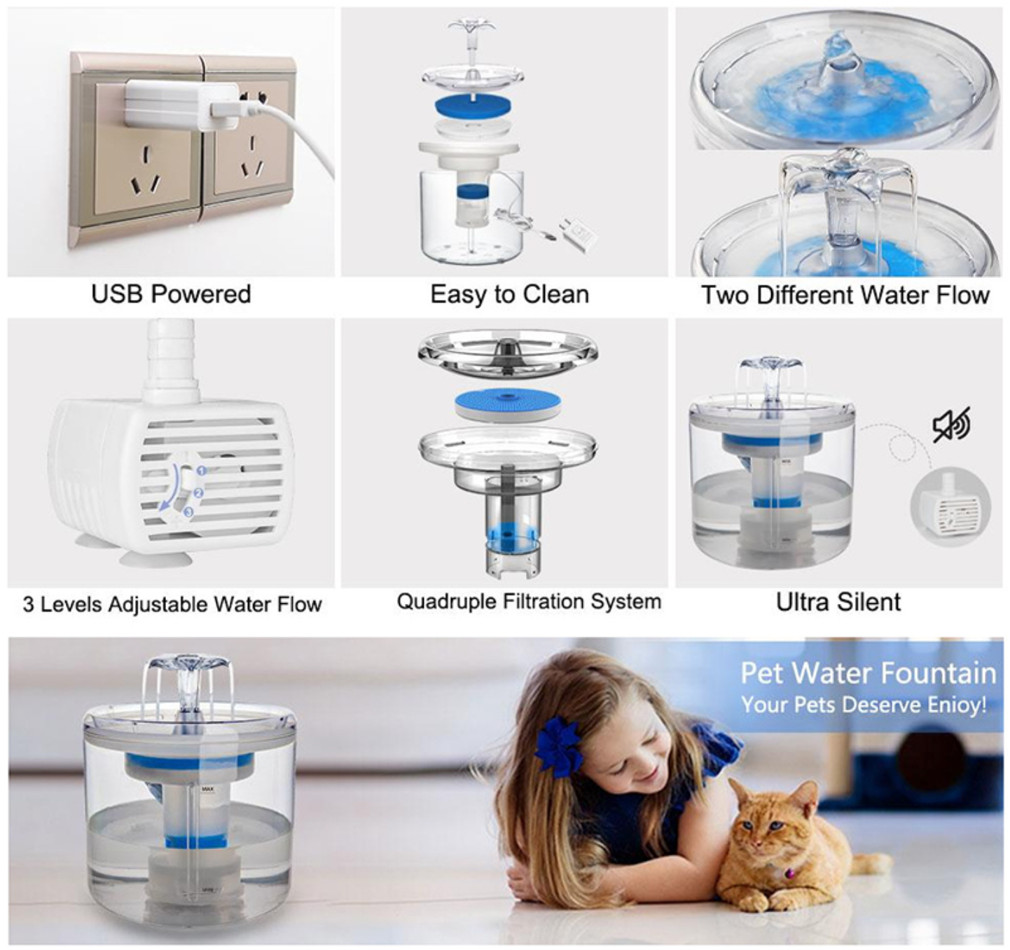 Pet Water Fountain with Sensor