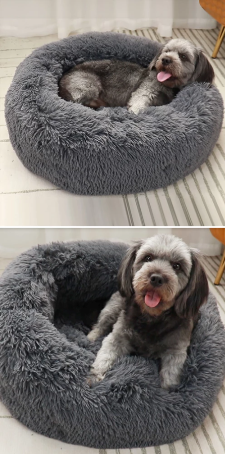 Round Faux Fur Pet Bed