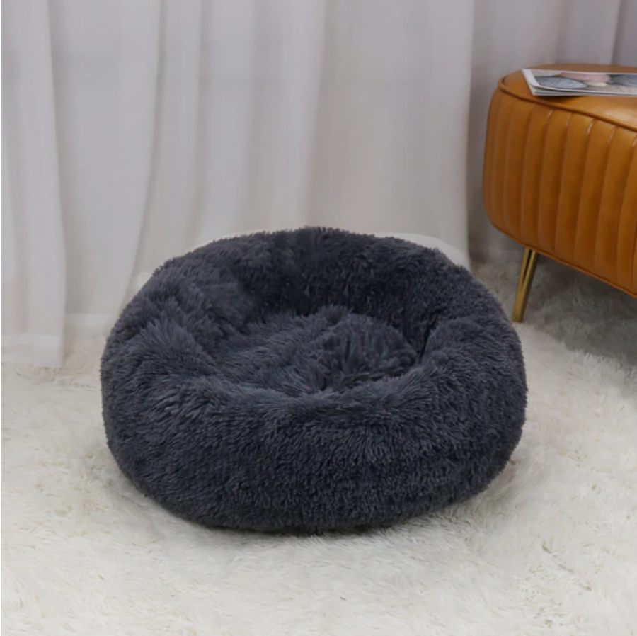 Round Faux Fur Pet Bed